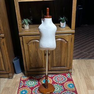 Elegant Cream Toddler Sized Mannequin Stand